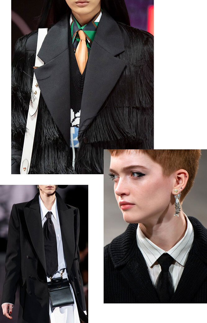 Слева направо: Dolce & Gabbana, Prada, Dior – осень-зима 2020/21