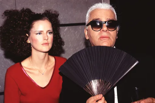 Во время показа Chloé весна-лето 1997