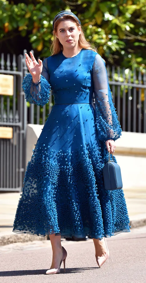 Принцесса Беатрис на церемонии принца Гарри и Меган Маркл, 2018 год