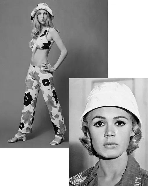 Модель в панаме, 1969 год; актриса Сандра Ди в фильме «Если отвечает мужчина», 1962 год