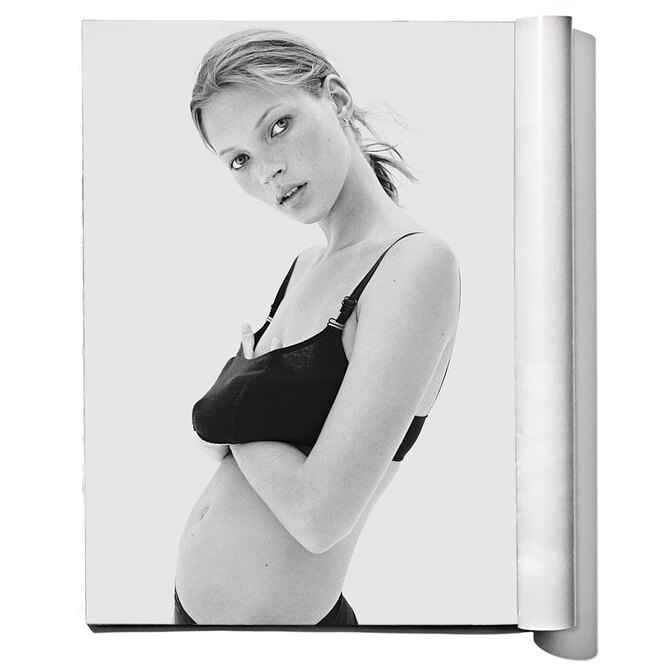 Кейт Мосс в рекламной кампании Calvin Klein Jeans, 1993 год