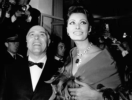 Софи Лорен и Карло Понти в Каннах, 1966