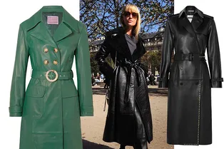 10 кожаных плащей как у звезд стритстайла, без которых точно не обойтись в новом сезоне