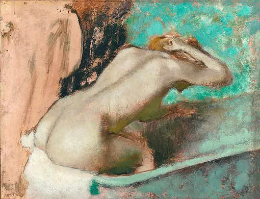 Эдгар Дега «Женщина, сидящая на краю ванны», 1880-95 годы Эдгар Дега «Женщина, сидящая на краю ванны», 1880-95 годы