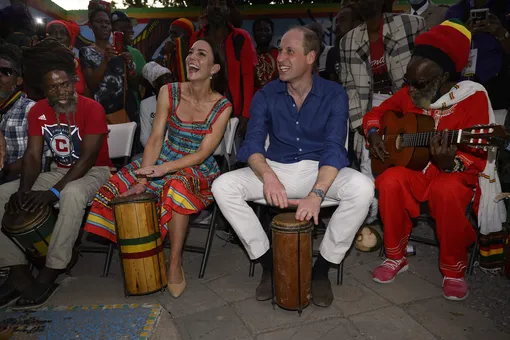 Кейт Миддлтон и принц Уильям на Ямайке