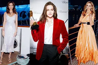 Снежанна Георгиева, Татьяна Навка, Елизавета Янковская на ужине Chopard