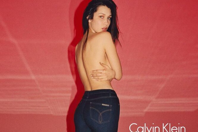 Белла Хадид в рекламной кампании Calvin Klein