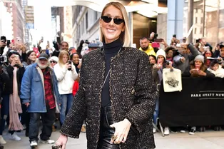 Кожаные брюки, твидовый жакет и две сумки Chanel: все лучшее сразу в наряде Селин Дион