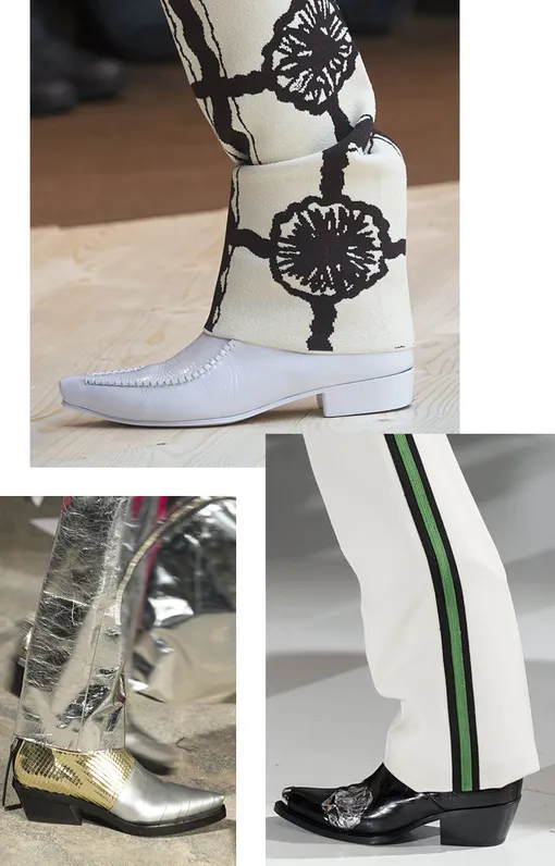 Слева направо: Proenza Schouler, Céline, Calvin Klein осень-зима 2017/18 Слева направо: Proenza Schouler, Céline, Calvin Klein осень-зима 2017/18