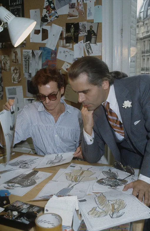 За работой над коллекцией Chloe в парижской студии, 1983 год