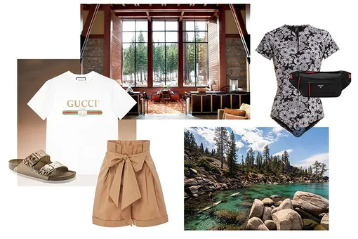 Шорты Johanna Ortiz, 43 265 руб.; футболка Gucci, 29 100 руб.; купальник Lisa Marie Fernandez, 31 295 руб.; сумка Prada, 60 705 руб.; шлепанцы Birkenstock, 6 840 руб. Шорты Johanna Ortiz, 43 265 руб.; футболка Gucci, 29 100 руб.; купальник Lisa Marie Fernandez, 31 295 руб.; сумка Prada, 60 705 руб.; шлепанцы Birkenstock, 6 840 руб.