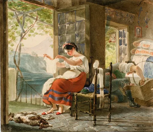 К.П. Брюллов. Семейная сцена в Италии. 1830 г.