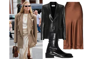 С чем носить атласную юбку миди зимой: 6 беспроигрышных сочетаний