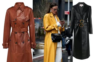 Модная инвестиция: 15 вариантов кожаных плащей на весну