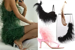 Наряды с перьями — залог успешного пятничного вечера