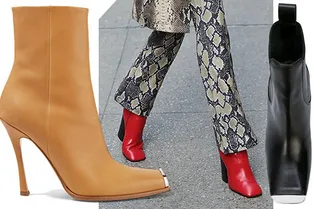 Новый тренд — ботильоны с квадратными носами «из нулевых», как у Кендалл Дженнер и Эмили Ратаковски