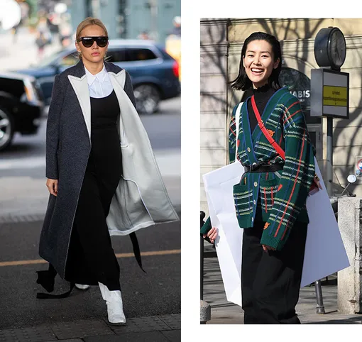 Стилист и блогер Тина Леунг; модель Лю Вэнь Стилист и блогер Тина Леунг; модель Лю Вэнь