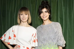 Вика Газинская, Надежда Оболенцева и Наталья Давыдова на ужине Oetker Collection в Buro TSUM