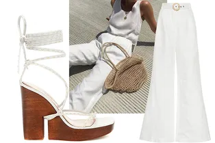 Как носить льняные брюки этим летом