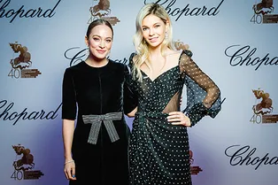 Аглая Тарасова, Наталья Бардо, Алла Вербер и Татьяна Навка на ужине Chopard