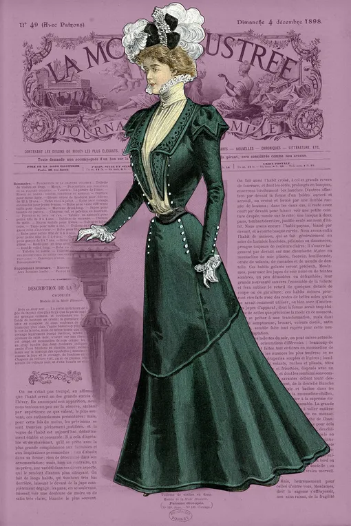 Иллюстрация из журнала La Mode illustrée, #49, 4 декабря 1898 год Иллюстрация из журнала La Mode illustrée, #49, 4 декабря 1898 год