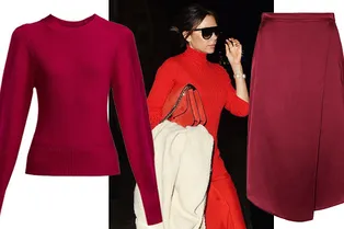 6 ярких монохромных нарядов как у Виктории Бекхэм