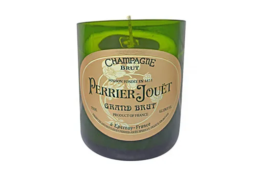 Кастомизированная свеча в стекле от бутылки шампанского, Custom Candle Co. Perrier Jouet Grand Brut