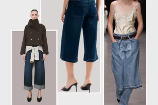 Между джинсами и шортами: модные кюлоты из денима весна-лето 2026