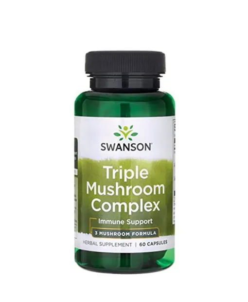 Swanson High-Potency Triple Mushroom Standardized Complex 60 Capsules