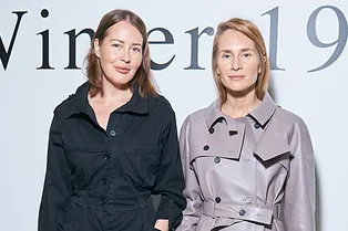 Наталья Подольская, Юлия и Алиса Рубан, Влад Лисовец на показе Chapurin