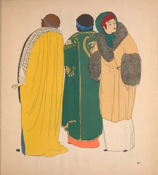 Платья и пальто Poiret на иллюстрации Поля Ириба