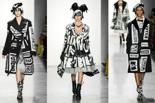 Джереми Скотт высмеял таблоиды прямо с подиума