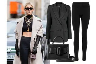 Как носить трикотажные легинсы: 3 сочетания на каждый день