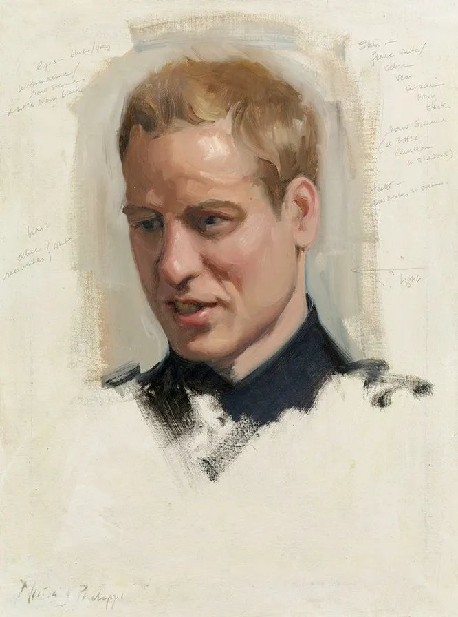 Nicky Philipps, Preparatory Sketch of Prince William, 2009. Nicky Philipps.