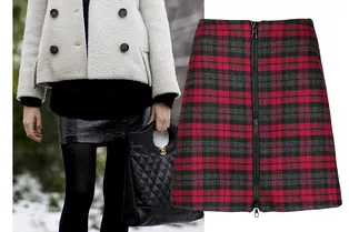Твидовые, кожаные, шерстяные: 11 вариантов мини-юбок, которые можно (и нужно) носить зимой
