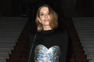 Елена Перминова, Карин Ройтфельд и Алессандра Амбросио на показе Balmain