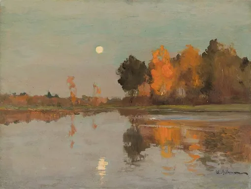 Левитан Исаак. «Сумерки. Луна», 1889 год Левитан Исаак. «Сумерки. Луна», 1889 год