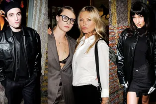 Кейт Мосс, Белла Хадид и Роберт Паттинсон на вечеринке Dior в Париже