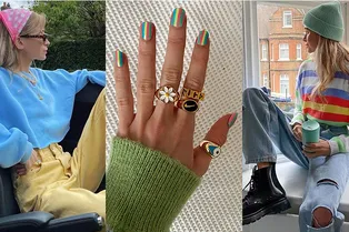 Как сочетать все оттенки радуги: уроки стиля от Оливии Фрост