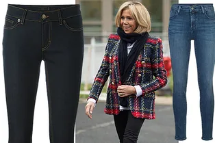 15 скинни-джинсов для образов как у Брижит Макрон