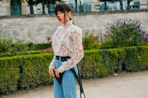 Вика Газинская в розовом костюме и Оливия Палермо в смокинге