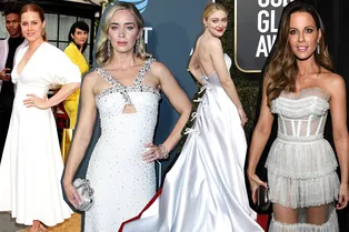 На смену «голым» нарядам: платья «невесты» — главный тренд красных дорожек 2019 года