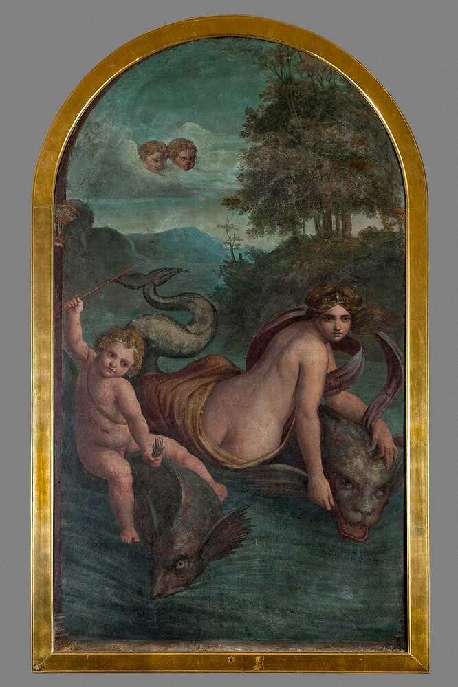 Фреска «Венера и Амур на дельфинах"(школа Рафаэля), 1518 год