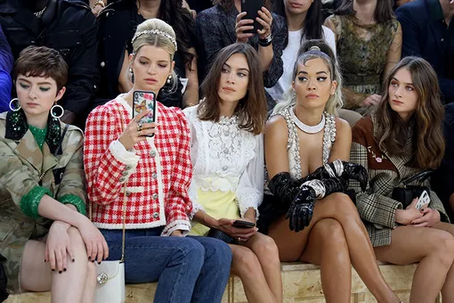 Пикси Гелдоф, Алекса Чанг и Рита Ора на показе Miu Miu весна-лето 2020