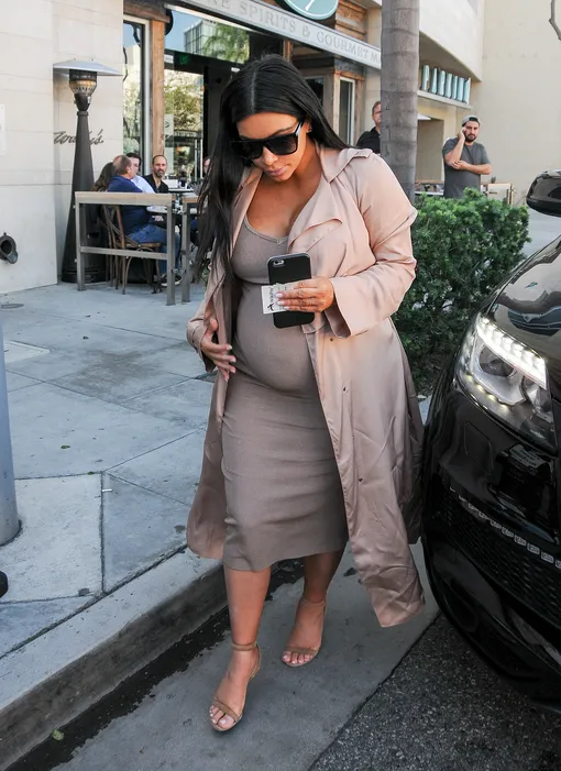 Ким Кардашьян во время второй беременности, октябрь 2015