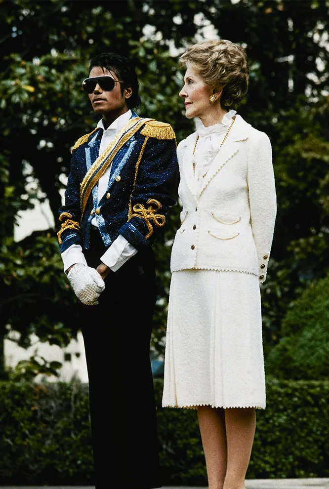 С Нэнси Рейган в Белом доме, 1984 год