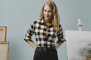 Полина Гагарина, Светлана Ходченкова, Милош Бикович и Антон Беляев в осенне-зимнем кампейне Uniqlo