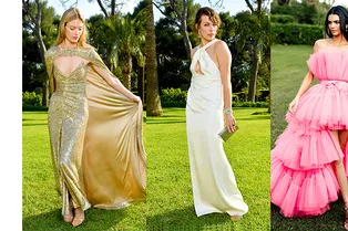 Карин Ройтфельд, Кендалл Дженнер и Милла Йовович на ужине amfAR в Каннах