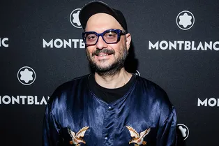 Кирилл Серебренников, Денис Родькин и Элеонора Севенард на ужине Montblanc