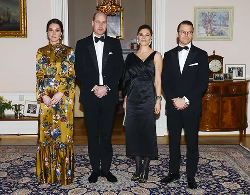 Герцогиня Кэтрин, принц Уильям, кронпринцесса Виктория, принц Даниэль